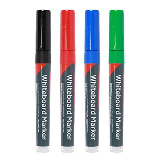TIMCO Whiteboard Markers Fine Tip Mixed Colours Fine Tip Four Pack 4 Pieces