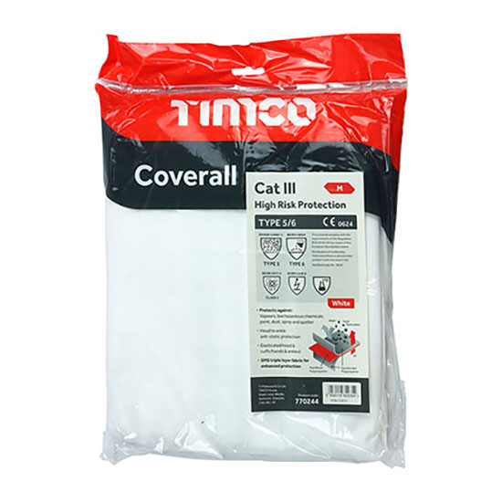 TIMCO Cat III Type 5/6 Coverall High Risk Protection White