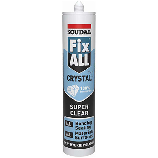Soudal Fix ALL CRYSTAL Sealant/Adhesive 290ml Crystal Clear