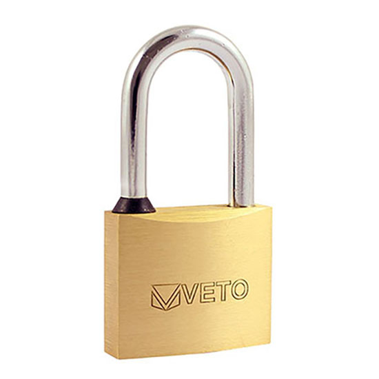 TIMCO Brass Key Locking Padlock Long Shackle